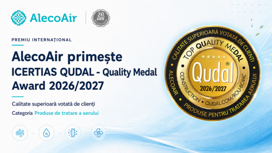 AlecoAir primește QUDAL - Quality Medal 2026/2027 din partea ICERTIAS pentru calitate superioară a produselor