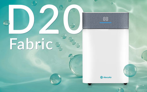 Dezumidificator AlecoAir D20 Fabric, Wi-Fi, 20 L/ zi,  Uscare Rufe, Ionizare, Display digital, FanStop, Indicator color