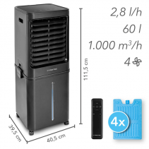 Racitor de aer TROTEC PAE 60, Debit de aer 900 mc/h,Timer, Oscilatie