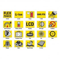 Resigilat - Compresor cu acumulator PCPS 10-16V & Pompa de aer cu acumulator PCPS 11-16V, Debit pompa aer 45m3/h