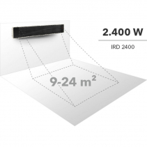 Resigilat - Radiator obscur IRD2400 cu 3 trepte de incalzire pana la 2400 W, display LED, Telecomanda