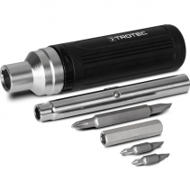 Surubelnita cu clichet TROTEC 9-In-1, Clichet 360°, Schimbare directie rotatie