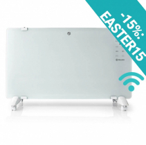 Convector electric AlecoAir C20 Heatix alb, WiFi, pentru 30mp, 2000W, 2 trepte incalzire, IP24, Aplicatie