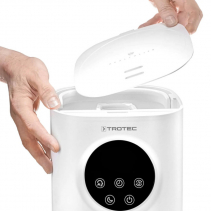 Resigilat - Umidificator cu ultrasunete TROTEC B7E, Lampa UV, Difuzor de aroma, Filtru carbon activ, Capacitate umidificare: 300
