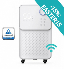 Dezumidificator AlecoAir D16 ECO,16 l /24h, WiFi, Filtru Cold Catalyst, Uscare Rufe, Display digital, Higrostat, Debit 150 mc/h