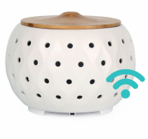 Difuzor de Arome AlecoAir A40 Blend din ceramica, WiFi, LED-uri lumina ambientala, rezervor 200 ml