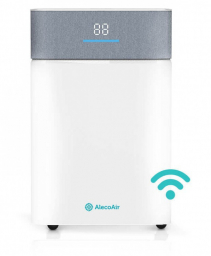 Resigilat - Dezumidificator AlecoAir D20 Fabric, Wi-Fi, 20 L/ zi, Uscare Rufe, Ionizare, Display digital, FanStop, Indicator col