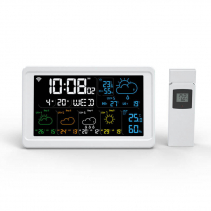 Resigilat - Statie meteo AlecoAir M40 Clima, WiFi, Asistenti vocali, Meteo, Alarma, Masurare temperatura, umiditate, factor UV