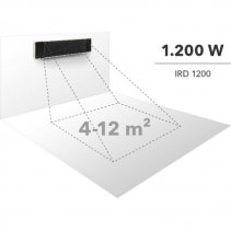 Resigilat - Radiator obscur IRD1200 cu 3 trepte de incalzire pana la 1200 W, display LED, Telecomanda