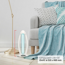 Resigilat! Lampa sterilizare cu ozon AlecoAir L30-OZ TOWER, Telecomanda