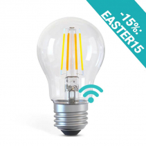 Bec LED inteligent cu WiFi AlecoAir BE27 Clear, Temperatura lumina reglabila, Control prin asistenti vocali