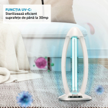 Resigilat! Lampa sterilizare cu UV-C AlecoAir L30 TOWER, Telecomanda