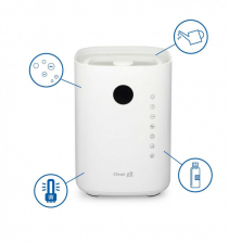 Resigilat - Umidificator si purificator Clean Air Optima CA604W Smart, WiFi, Difuzor de arome, Lampa UV-C, Ionizare, Display