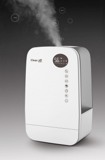 Resigilat! Umidificator si purificator Clean Air Optima CA607W, Lampa UV-C, Ionizare, Difuzor aroma, Display, Timer