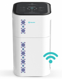 Purificator aer AlecoAir P80 TRADITIO, Filtru TRUE HEPA si Carbon, UV-C, WiFi, Multisenzor PM1, PM2.5, PM10, CO2, TVOC, Plasma