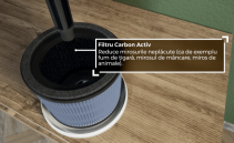 Resigilat - Purificator de aer AlecoAir P15 KIDDO, Wi-Fi, Lampa UV,-C Filtru HEPA si Carbune Activ, Functie Ionizare