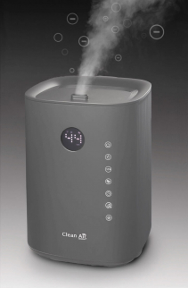 Resigilat - Umidificator si purificator Clean Air Optima CA605T, WiFi, Difuzor de arome, Lampa UV-C, Ionizare, Display, Timer