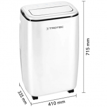 Aer conditionat portabil Trotec PAC 3501 S, WiFi, 12000 Btu/h, Dezumidificare, Functie Swing, Timer, Ventilatie, Pentru 46 mp