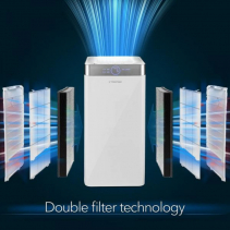 Resigilat - Purificator de aer Trotec AirgoClean 200E, Filtru True HEPA, pentru 66 mp, Ionizare, Indicator calitate aer