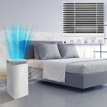 Resigilat - Purificator de aer Trotec AirgoClean 200E, Filtru True HEPA, pentru 66 mp, Ionizare, Indicator calitate aer