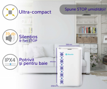 Dezumidificator AlecoAir D13 TRADITIO, WiFI,13L/zi, pentru 25mp, Timer, Sleep, Child Lock