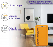 Dezumidificator AlecoAir D13 TRADITIO BASIC SAFIR 13L/zi, pentru 25mp, Timer, Sleep, Child Lock