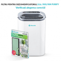 Filtru HEPA cu strat antibacterian pentru dezumificatoarele AlecoAir D16 Purify, D22 Purify sau D26 Purify
