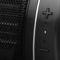 Aeroterma ceramica DUUX Twist Black, Putere 1550W, 2 Trepte de incalzire, Recomandat pentru 40 m2, Unghi reglabil 50⁰