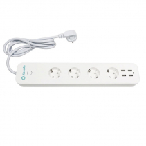 Prelungitor Smart WiFi AlecoAir G08-SP8S NEW, 4 Porturi USB, 4 Prize AC, Control energetic, Timer, Programare saptamanala