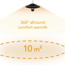 Radiator cu infrarosu de tavan Trotec IR1500 SC, 1500W, 3 trepte de incalzire