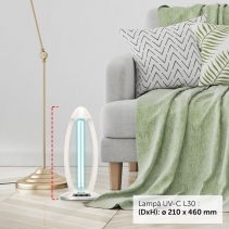 Lampa sterilizare cu UV-C AlecoAir L30 TOWER, Telecomanda, Recomandat pentru incaperi de pana la 30m2