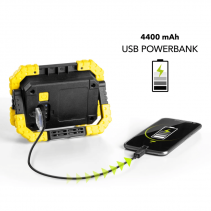 Lampa de lucru LED cu acumulator PWLS 06-10, Acumulator 4,4Ah, Lampi COB-LED, 3 moduri iluminare