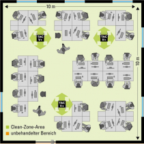 Purificator profesional de aer  Trotec TAC V+ cu masca fonica  si carcasa gri bazalt cu filtru HEPA H14