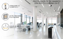 Purificator si sterilizator profesional de aer AlecoAir S1000 CABINET, 4 lampi UV-C, Prefiltru, Filtru HEPA H12, 1000mc/h