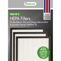 Set 3 filtre HEPA Meaco 20L