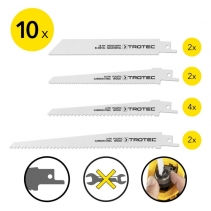 Set panze de taiere pentru lemn/metal/plastic Trotec, 10 bucati