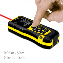 Distantier cu laser TROTEC BD22, Domeniul de masurare 50 m, Functia Pitagora, Oprire automata