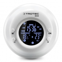 Termostat si Priza Wireless Trotec BN35, Distanta functionare 20m, Programare cu ceas, Ecran iluminat