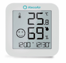 Termohigrometru digital AlecoAir M24 STATION, Temperatura, Umiditate, Ceas, Display e-ink cu afisare duala fornello