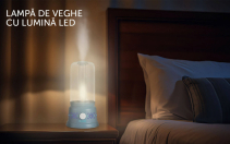 Umidificator AlecoAir U10 TRADITIO, Pentru 10 mp, Lampa veghe, Difuzor de arome, 3 Trepte vaporizare