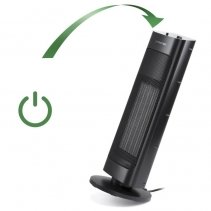 Aeroterma ceramica Trotec TFC 20 E, Putere incalzire pana la 2000W, 2 Trepte de incalzire, Lampa de control, Termostat reglabil