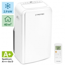 Aer Conditionat casnic Trotec PAC 3000X A+, Capacitate 10.000 Btu, Debit 420 mc/h, Telecomanda, Display, Pentru 40 mp