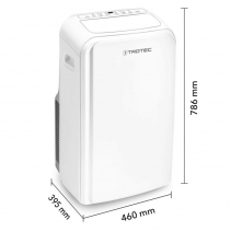 Aer Conditionat casnic Trotec PAC 3000X A+, Capacitate 10.000 Btu, Debit 420 mc/h, Telecomanda, Display, Pentru 40 mp