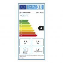 Aer conditionat portabil Trotec PAC 3800 S, Capacitate 13000 BTU/h, Debit 450 mc/ora, Display Timer, Pentru 50 m2 (125 m3)