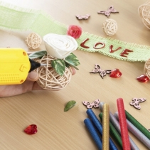 Set batoane cu sclipici de lipici fierbinte Trotec, 50 bucati, Ø 11 mm