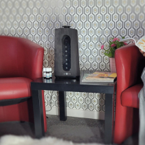 Umidificator de aer si Difuzor de aroma Air & Me Clarence, WiFi, Ionizare, Rata umidificare 350 ml/h, Vapori calzi/reci