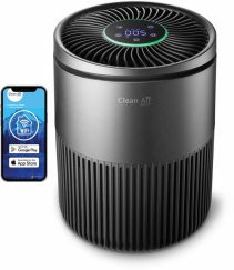 Purificator de aer CleanAir Optima CA 503T, Wi-Fi, Ionizare, Lampa UV-C, Filtru TRUE HEPA, Carbon Activ, Difuzor aroma