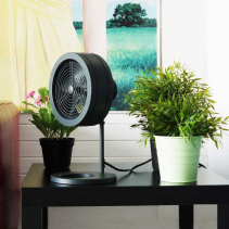 Resigilat - Ventilator de aer Airnaturel Naos Antracit Negru, Debit 860mc/h, Consum 32W/h, Pentru 20mp, 1 treapta ventilare