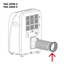 Racord rotund pentru furtun evacuare aer pentru PAC 2600 S sau PAC 2000S 2000S