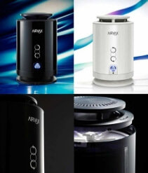 Purificator aer Airvax Marea Britanie - Negru, Telecomanda, Consum 5W/h, Filtru electrostatic, 3 trepte viteza, Pentru 25mp